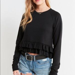 Urban Outfitters Ruffle Crop Sweater